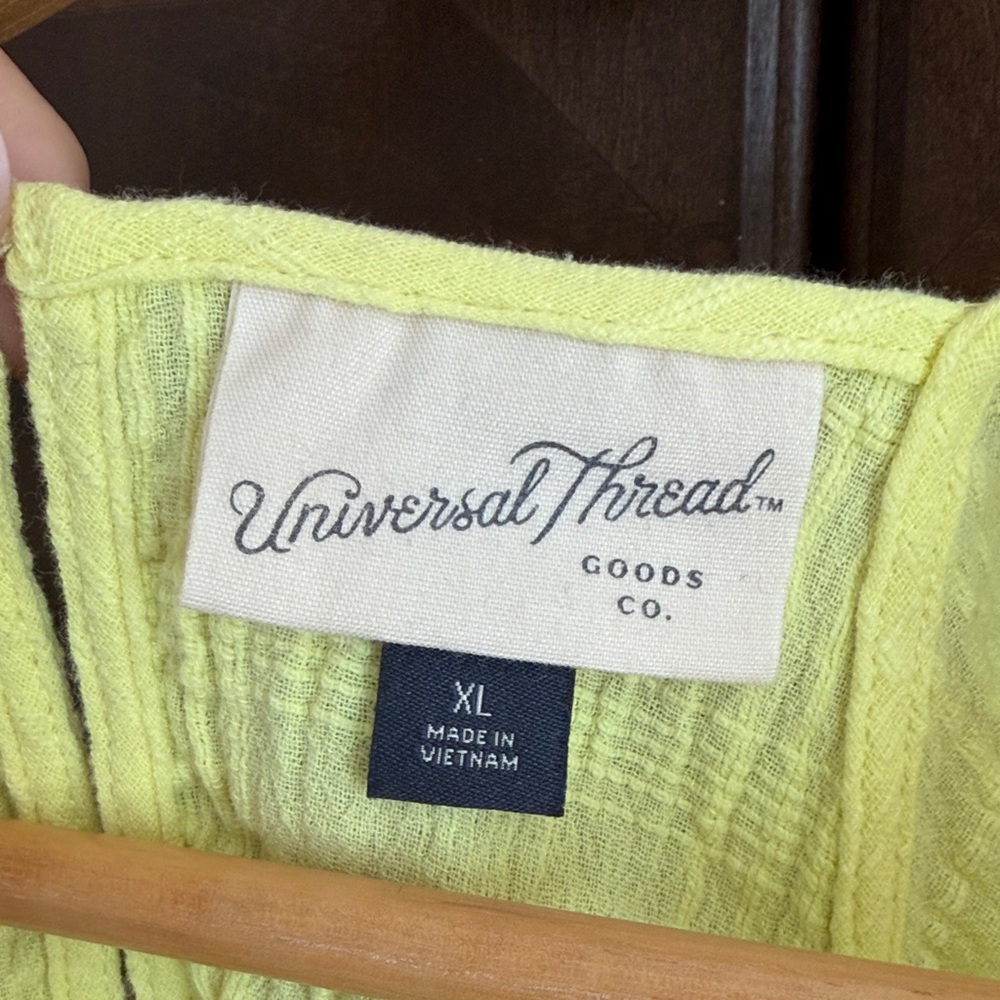 Universal Thread Bright Yellow Ruffled Blouse - Picture 2 of 4